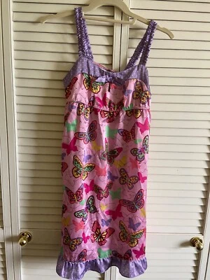 Camisón rosa con mariposas Nick & Nora para niñas talla L 10/12 nuevo sin etiquetas Foto 1 de 4