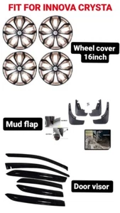 Fit For Innova Crysta Kit With Wheel cover 16 inch ,Door Visor, Mudflap - Picture 1 of 4