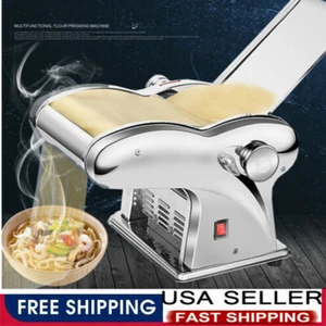 110V Electric Pasta Maker Machine Dumpling Skin Noodles Makeing Machine+2 Blades - Picture 1 of 11
