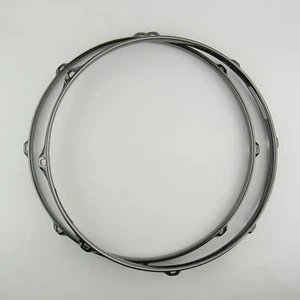 2 aros de tambor NUEVOS 14" 8 orejetas 2,3 mm níquel negro 1 batería 1 caja - Imagen 1 de 2