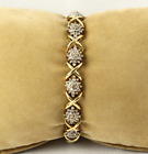 Stunning 10K Yellow Gold 2-1/2 Carat Diamonds Tennis Bracelet (7.5")