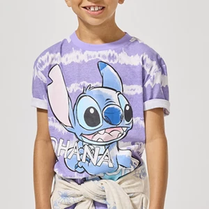 Disney Boys Stitch Ohana Aloha Crew Neck Short Sleeve Graphic T-Shirt Size 3 NEW - Picture 1 of 4