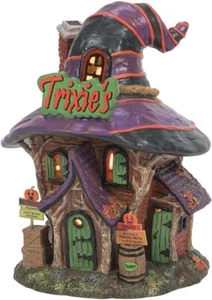 RETIRED Dept 56 Snow Village Halloween Trixie's Tricks & Treats #6011437 w/Bx Z - Picture 1 of 3