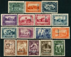 España Serie 1930 / 16 sellos / Sobrecarga Muestra / A falta 10 ptas. 831. * - Imagen 1 de 1