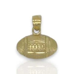 American Football Pendant - 10K Yellow Gold - Picture 1 of 2