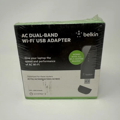Belkin Adattatore USB Wi-Fi AC Dual Band 867Mbps USB 3.0 Rete Wireless - Immagine 1 di 4