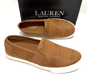 Zapatos deportivos Lauren Ralph Lauren para mujer talla 6,5 Jinny sin cordones tejidos clásicos - Imagen 1 de 10
