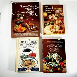 Lot Of 4 Low Calorie Cookbooks Gourmet In Low Calorie Kitchen, Adjustable Diet + - Picture 1 of 4