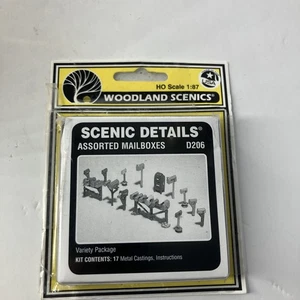 Woodland Scenics Details: Assorted Mailboxes (17 castings) D206 HO Scale 1:87 - Picture 1 of 2