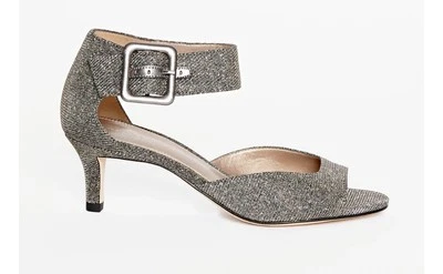 Sandalia Pelle Moda Berlin Punta Abierta Peltre Gamuza Brillante Talla 9.5M Foto 1 de 4