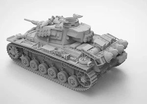 3D Printing Model 1/72 German Panzer III Tank H Type Tank Model Unpainted - Picture 1 of 5
