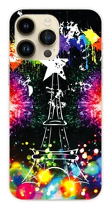 Coque en silicone imprimée compatible Apple iPhone 14 Pro Max Tour Eiffel - Picture 1 of 3