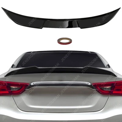 Glossy Black Rear Spoiler Trunk Highkick Wing For 2016-2023 Nissan Maxima Sedan - Image 1 of 4