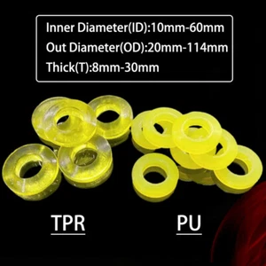 PU Round Washer Sealing Ring 10mm-60mm Inner Diameter Shock-Absorbing Gasket - Imagen 1 de 6