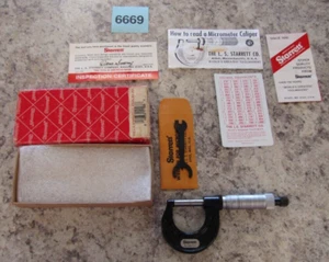 Starrett No. 436RL 1 Zoll Mikrometer, Box & Papiere - Bild 1 von 14