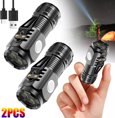 Three-Eyed Monster Mini Flash Super Power Flashlight USB Rechargeable Waterproof