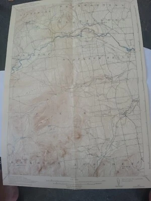 1943 DANNEMORA PERU NY New York Clinton County USGS Topographic Map Vintage  - Image 1 of 4