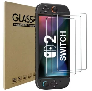 2X Schutzglas Glasfolie für Nintendo Switch 2 Panzerfolie Display Schutz Full 9H - Bild 1 von 7