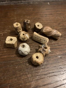 Vintage Brutalist Stoneware Pottery Beads - Similar To Guy Sydenham For Poole - Bild 1 von 7