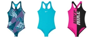 New Nike Big Girls 1-Pc. Racerback Swimsuit Choose Size & Color MSRP $44 and $46 - Picture 1 of 5