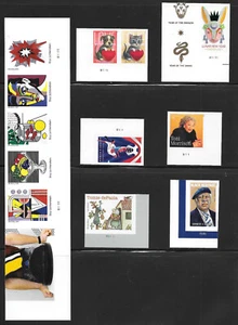 First 9 IMPERFORATE (NO DIE-CUT) 2023 Issues as Plate # Sngls, MNH-5744a---5797a - Picture 1 of 2