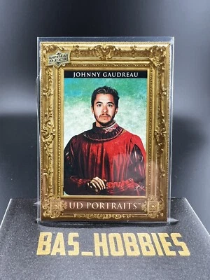 Johnny Gaudreau 2023-24 Upper Deck Series 1 UD Portraits #3 Blue Jackets - Image 1 of 2