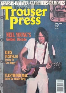 Trouser Press Rock Magazine Elvis Genesis Searchers Matchbox Young April 1980 - Picture 1 of 4