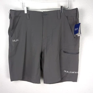 HUK NEXT LEVEL FISHING PERFORMANCE SHORT 2XL Gray New With Tags - Picture 1 of 14