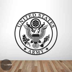 Calcomanía de pared de vinilo Great Seal del ejército de los Estados Unidos de EE. UU. - Imagen 1 de 4