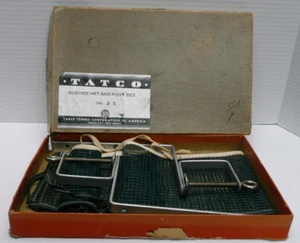 Vintage Tatco Tischtennis Service Netz & Pfosten Set - Bild 1 von 4