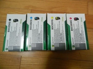 GENUINE SET 4 LEXMARK TONER CARTRIDGES 801K 801C 801Y 801M CX310 NEW SEALED - Picture 1 of 2