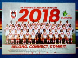 Framed 2018 ST GEORGE ILLAWARRA DRAGONS NRL Poster - 45cm x 32cm x 3cm - Bild 1 von 4