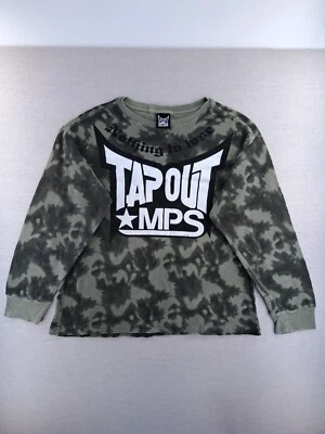 Vtg Tapout Shirt Mens XXL MPS Green Camouflage Thermal Long Sleeve Tie Dye Y2K - Image 1 of 4