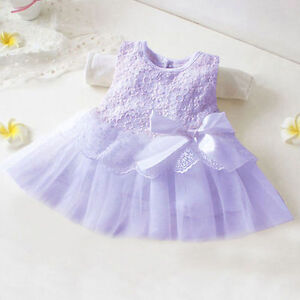Kids Baby Girls Toddler Princess Pageant Party Tutu Lace Bow Flower Floral Dress