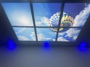 Lámpara de Techo 6x40w Patrón Nube Cielo LED Efecto Espacio Panel Luz 600x600 mm - Imagen 1 de 1