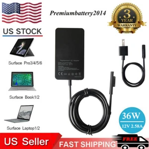 36W for Microsoft Surface Pro 3/4,Model 1625 Tablet Laptop Charger AC Adapter US - Picture 1 of 6