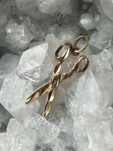10k Massive Gelbgold SCHERE Schere Charm oder Anhänger - Bild 1 von 3