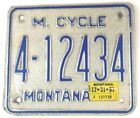 Vintage Montana 1981 Motorcycle License Plate Tag Man Cave Pub Collector Decor