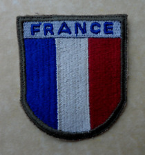 US Army French Forces Training with U.S. Troops Original WW2 Patch - France