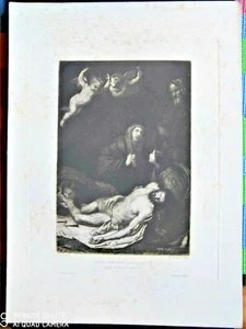 1800 STAMPA LITOGRAFICA CRISTO DEPOSTO DALLA CROCE - Picture 1 of 1