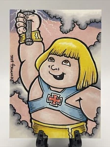 Garbage Pail Kids He Manny Man Sketch Card Jeff Hancock Art Barbarian Brian Motu - Picture 1 of 2