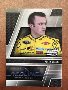 Austin Dillon 2014 - pase de prensa redline - tarjeta de inserción de novato de lámina azul #15 - Imagen 1 de 1