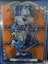 D'Andre Swift Orange Reactive Prizm 2022 Panini Mosaic NFL #65 Lions