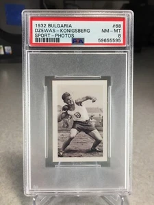 1932 Bulgaria Sport Photos Dzewas Konigsberg #68 - PSA 8 - POP 1 (none higher) - Picture 1 of 2