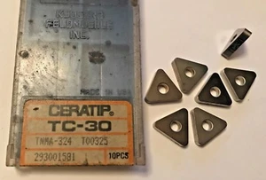 Ceratip Carbide Inserts - TNMA-324 T00325 TC-30 - Qty 7 - NEW! - Picture 1 of 1