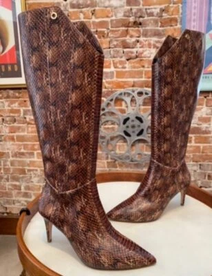 Botas Louise et Cie Marrón Multi Serpiente Cuero Eje Alto Kamil Nueva Moda Foto 1 de 4