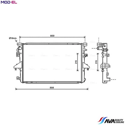 RADIATOR ENGINE COOLING VNA2317 FOR VW CARAVELLE/Bus/TRANSPORTER/Mk/KOMBI 2.0L - Image 1 of 4
