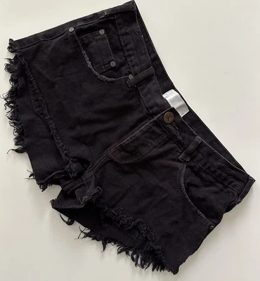 Oneteaspoon Low Waist Bonita Cutoff Black Shorts 29 One Teaspoon - Image 1 of 4