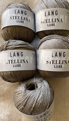 Lot of 5, Lang Stellina Luxe, Color  #96 Pewter, Silk & Cotton - Image 1 of 3