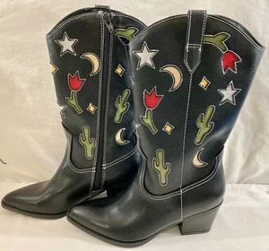 Damen Cobboy Stiefel Novel West Größe 6 Memory Foam Neu - Bild 1 von 7